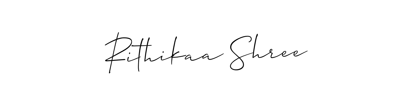 You should practise on your own different ways (Allison_Script) to write your name (Rithikaa Shree) in signature. don't let someone else do it for you. Rithikaa Shree signature style 2 images and pictures png