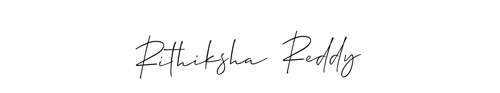 Similarly Allison_Script is the best handwritten signature design. Signature creator online .You can use it as an online autograph creator for name Rithiksha  Reddy. Rithiksha  Reddy signature style 2 images and pictures png