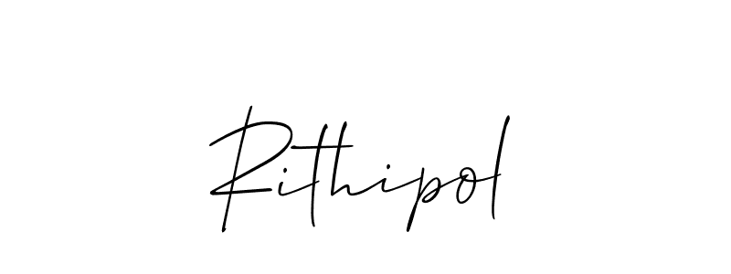 Allison_Script is a professional signature style that is perfect for those who want to add a touch of class to their signature. It is also a great choice for those who want to make their signature more unique. Get Rithipol name to fancy signature for free. Rithipol signature style 2 images and pictures png