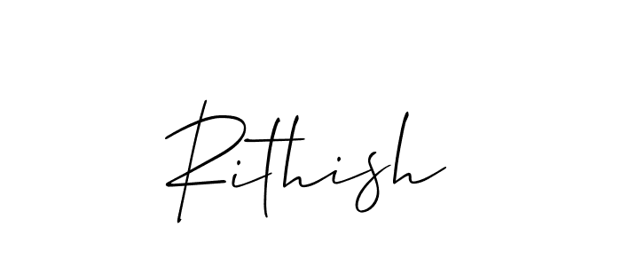 How to make Rithish signature? Allison_Script is a professional autograph style. Create handwritten signature for Rithish name. Rithish signature style 2 images and pictures png