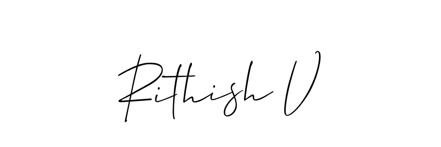 Once you've used our free online signature maker to create your best signature Allison_Script style, it's time to enjoy all of the benefits that Rithish V name signing documents. Rithish V signature style 2 images and pictures png