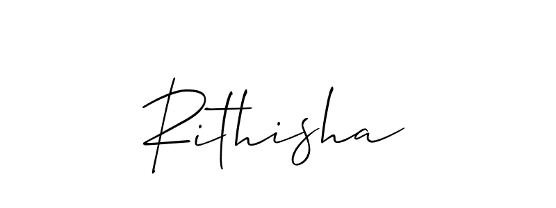 Similarly Allison_Script is the best handwritten signature design. Signature creator online .You can use it as an online autograph creator for name Rithisha. Rithisha signature style 2 images and pictures png