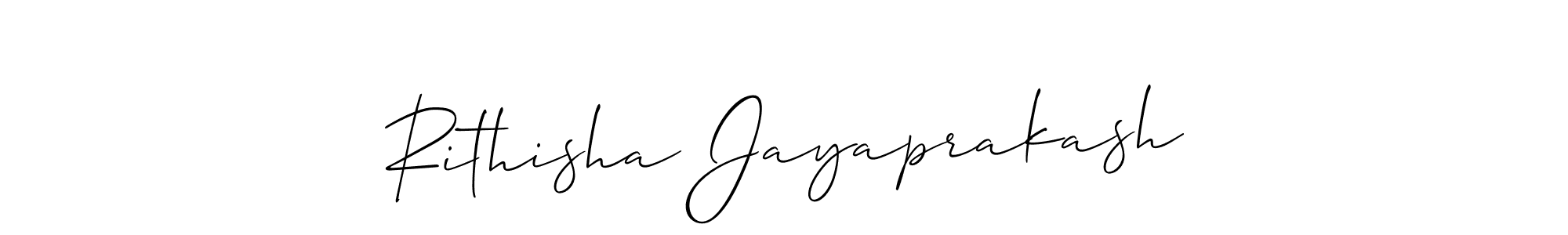 How to Draw Rithisha Jayaprakash signature style? Allison_Script is a latest design signature styles for name Rithisha Jayaprakash. Rithisha Jayaprakash signature style 2 images and pictures png