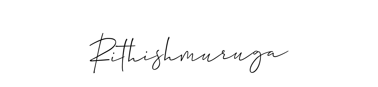 How to make Rithishmuruga signature? Allison_Script is a professional autograph style. Create handwritten signature for Rithishmuruga name. Rithishmuruga signature style 2 images and pictures png