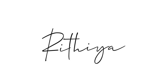 Design your own signature with our free online signature maker. With this signature software, you can create a handwritten (Allison_Script) signature for name Rithiya. Rithiya signature style 2 images and pictures png