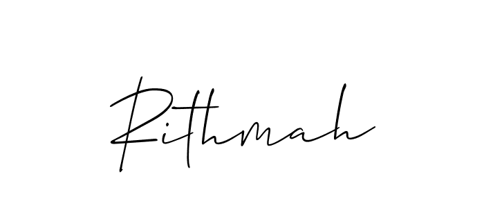 Design your own signature with our free online signature maker. With this signature software, you can create a handwritten (Allison_Script) signature for name Rithmah. Rithmah signature style 2 images and pictures png