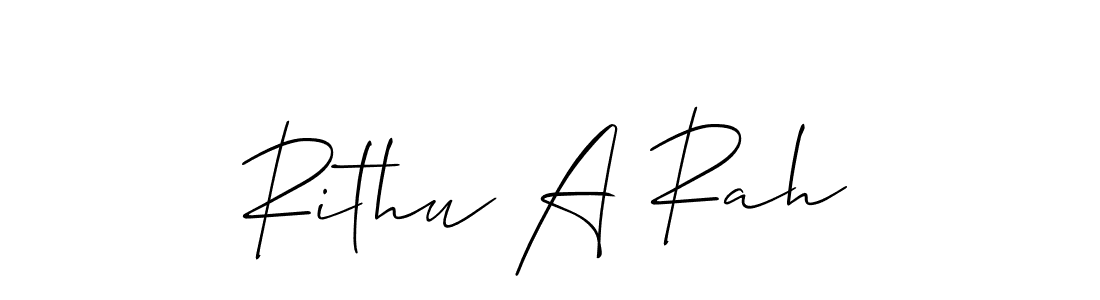 Make a short Rithu A Rah signature style. Manage your documents anywhere anytime using Allison_Script. Create and add eSignatures, submit forms, share and send files easily. Rithu A Rah signature style 2 images and pictures png