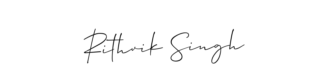 How to make Rithvik Singh signature? Allison_Script is a professional autograph style. Create handwritten signature for Rithvik Singh name. Rithvik Singh signature style 2 images and pictures png
