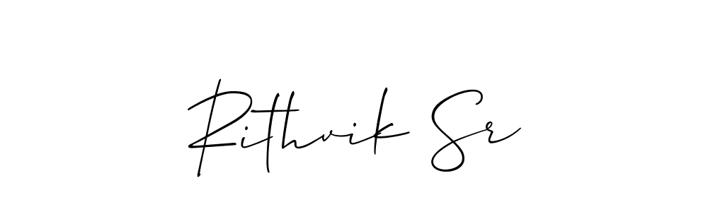 Use a signature maker to create a handwritten signature online. With this signature software, you can design (Allison_Script) your own signature for name Rithvik Sr. Rithvik Sr signature style 2 images and pictures png