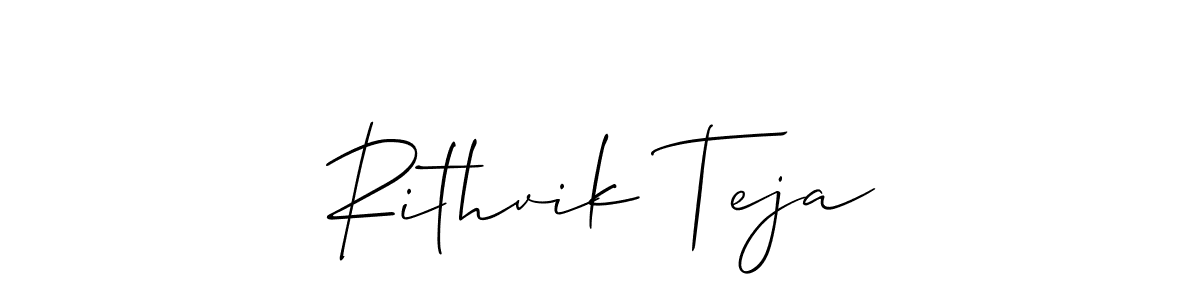 You can use this online signature creator to create a handwritten signature for the name Rithvik Teja. This is the best online autograph maker. Rithvik Teja signature style 2 images and pictures png