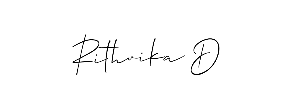 This is the best signature style for the Rithvika D name. Also you like these signature font (Allison_Script). Mix name signature. Rithvika D signature style 2 images and pictures png