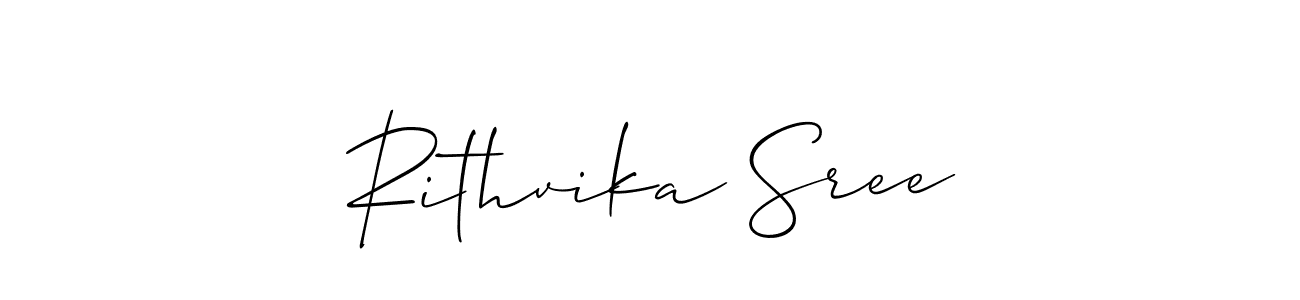 Use a signature maker to create a handwritten signature online. With this signature software, you can design (Allison_Script) your own signature for name Rithvika Sree. Rithvika Sree signature style 2 images and pictures png
