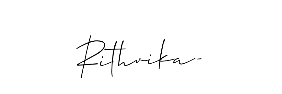 Also we have Rithvika- name is the best signature style. Create professional handwritten signature collection using Allison_Script autograph style. Rithvika- signature style 2 images and pictures png