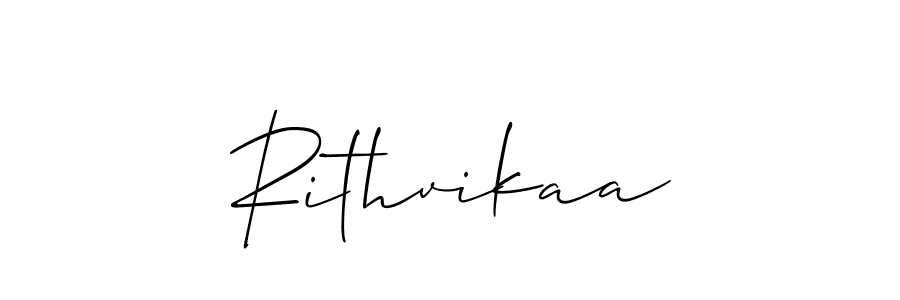 How to Draw Rithvikaa signature style? Allison_Script is a latest design signature styles for name Rithvikaa. Rithvikaa signature style 2 images and pictures png