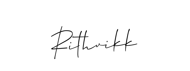 Make a beautiful signature design for name Rithvikk. With this signature (Allison_Script) style, you can create a handwritten signature for free. Rithvikk signature style 2 images and pictures png
