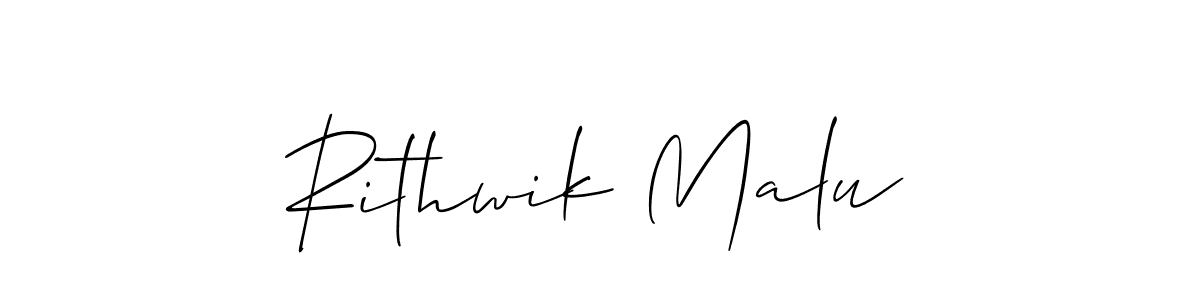 if you are searching for the best signature style for your name Rithwik Malu. so please give up your signature search. here we have designed multiple signature styles  using Allison_Script. Rithwik Malu signature style 2 images and pictures png