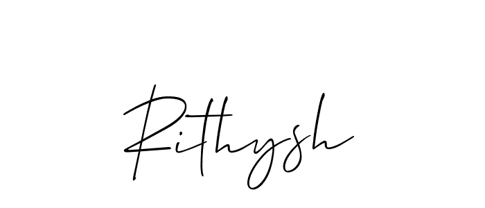 Allison_Script is a professional signature style that is perfect for those who want to add a touch of class to their signature. It is also a great choice for those who want to make their signature more unique. Get Rithysh name to fancy signature for free. Rithysh signature style 2 images and pictures png