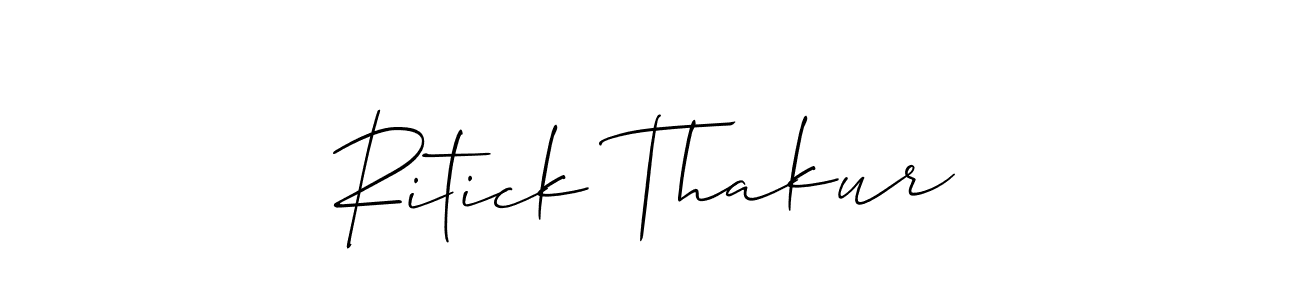 You can use this online signature creator to create a handwritten signature for the name Ritick Thakur. This is the best online autograph maker. Ritick Thakur signature style 2 images and pictures png