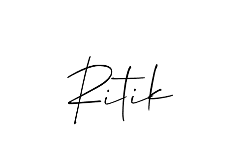 You can use this online signature creator to create a handwritten signature for the name Ritik. This is the best online autograph maker. Ritik signature style 2 images and pictures png