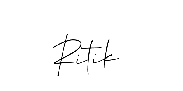 How to make Ritik  signature? Allison_Script is a professional autograph style. Create handwritten signature for Ritik  name. Ritik  signature style 2 images and pictures png