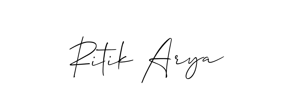 How to Draw Ritik Arya signature style? Allison_Script is a latest design signature styles for name Ritik Arya. Ritik Arya signature style 2 images and pictures png