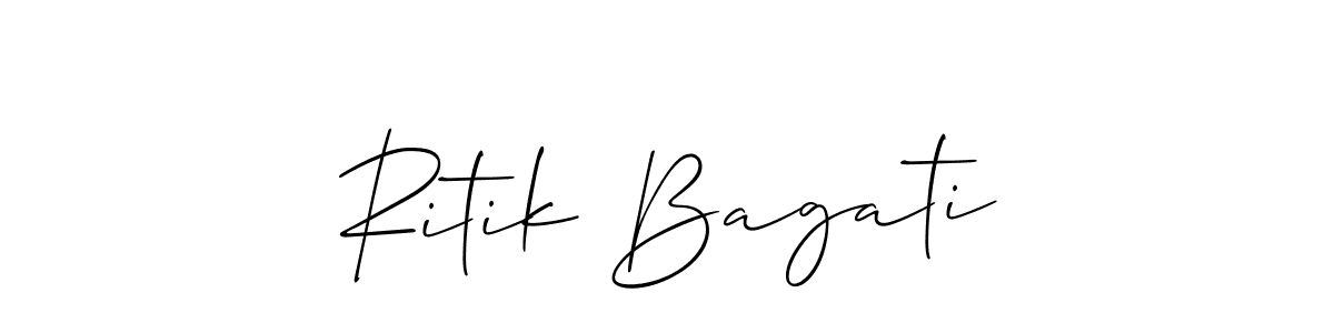 How to Draw Ritik Bagati signature style? Allison_Script is a latest design signature styles for name Ritik Bagati. Ritik Bagati signature style 2 images and pictures png