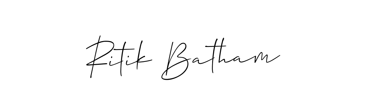 How to Draw Ritik Batham signature style? Allison_Script is a latest design signature styles for name Ritik Batham. Ritik Batham signature style 2 images and pictures png