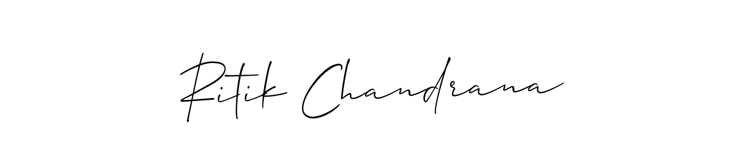 Best and Professional Signature Style for Ritik Chandrana. Allison_Script Best Signature Style Collection. Ritik Chandrana signature style 2 images and pictures png