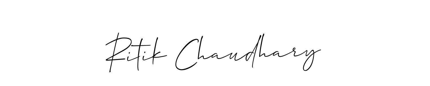 This is the best signature style for the Ritik Chaudhary name. Also you like these signature font (Allison_Script). Mix name signature. Ritik Chaudhary signature style 2 images and pictures png