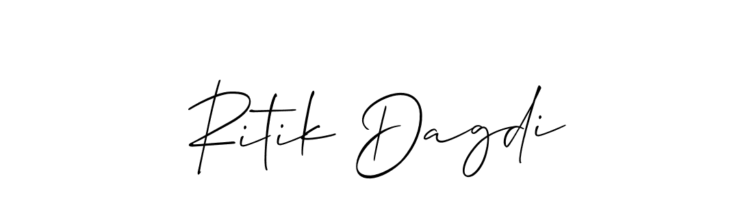 This is the best signature style for the Ritik Dagdi name. Also you like these signature font (Allison_Script). Mix name signature. Ritik Dagdi signature style 2 images and pictures png