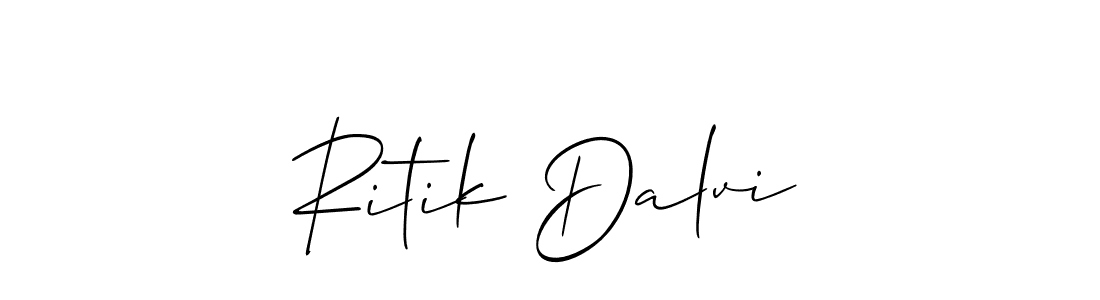 Use a signature maker to create a handwritten signature online. With this signature software, you can design (Allison_Script) your own signature for name Ritik Dalvi. Ritik Dalvi signature style 2 images and pictures png