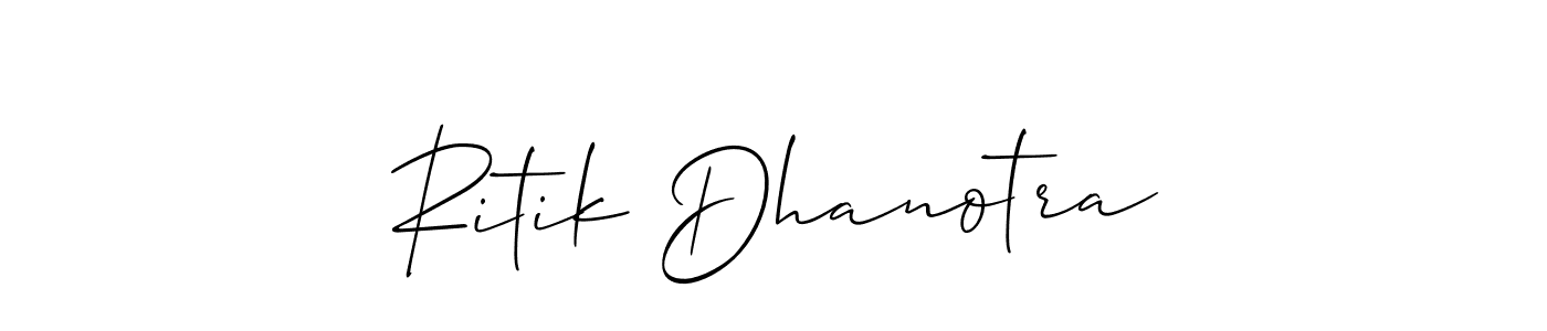 Ritik Dhanotra stylish signature style. Best Handwritten Sign (Allison_Script) for my name. Handwritten Signature Collection Ideas for my name Ritik Dhanotra. Ritik Dhanotra signature style 2 images and pictures png