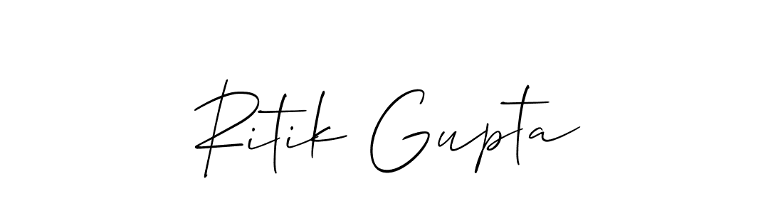 You should practise on your own different ways (Allison_Script) to write your name (Ritik Gupta) in signature. don't let someone else do it for you. Ritik Gupta signature style 2 images and pictures png