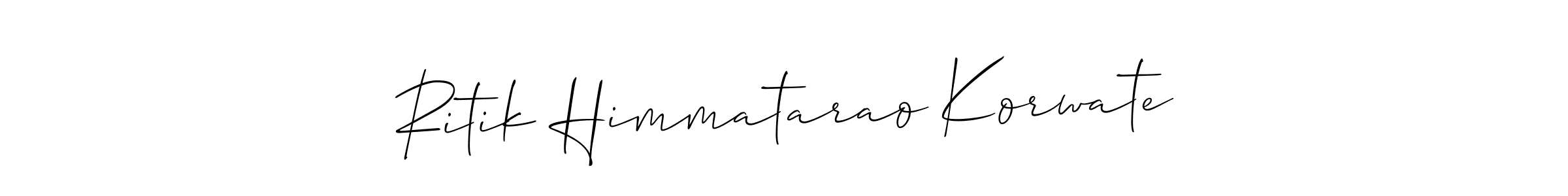 Check out images of Autograph of Ritik Himmatarao Korwate name. Actor Ritik Himmatarao Korwate Signature Style. Allison_Script is a professional sign style online. Ritik Himmatarao Korwate signature style 2 images and pictures png