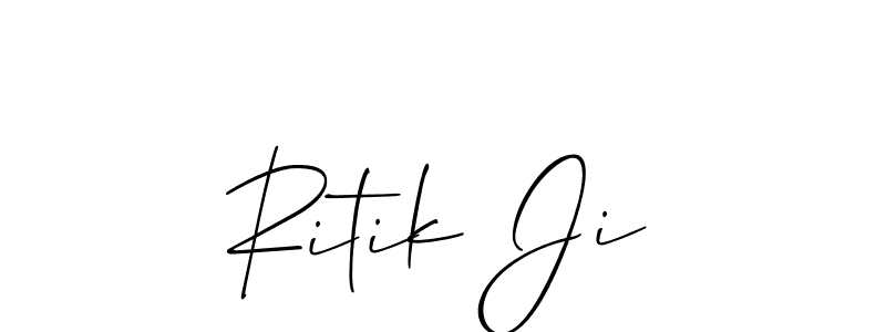 How to make Ritik Ji signature? Allison_Script is a professional autograph style. Create handwritten signature for Ritik Ji name. Ritik Ji signature style 2 images and pictures png
