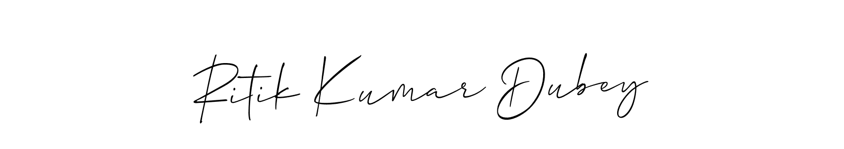 How to Draw Ritik Kumar Dubey signature style? Allison_Script is a latest design signature styles for name Ritik Kumar Dubey. Ritik Kumar Dubey signature style 2 images and pictures png
