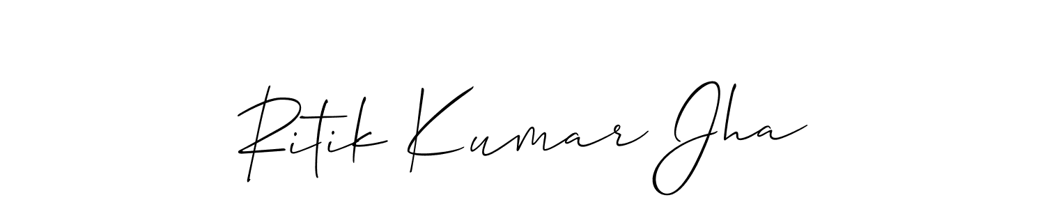 How to make Ritik Kumar Jha signature? Allison_Script is a professional autograph style. Create handwritten signature for Ritik Kumar Jha name. Ritik Kumar Jha signature style 2 images and pictures png