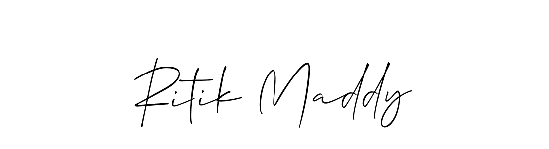 Design your own signature with our free online signature maker. With this signature software, you can create a handwritten (Allison_Script) signature for name Ritik Maddy. Ritik Maddy signature style 2 images and pictures png