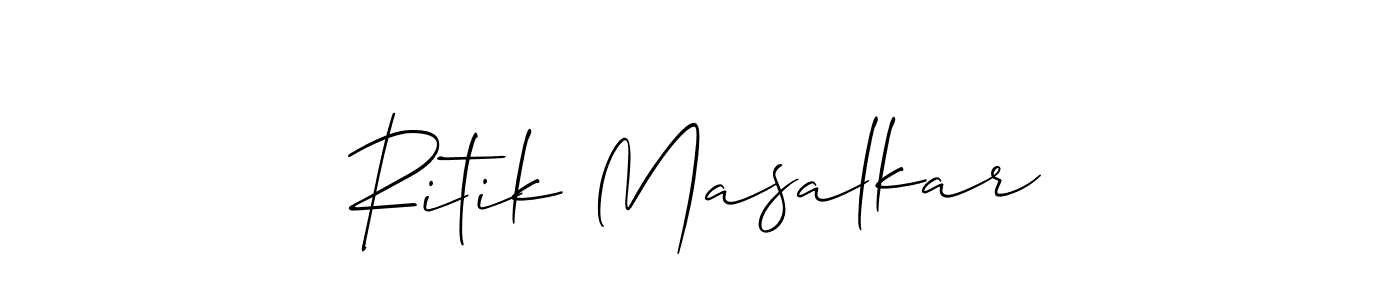 How to make Ritik Masalkar signature? Allison_Script is a professional autograph style. Create handwritten signature for Ritik Masalkar name. Ritik Masalkar signature style 2 images and pictures png