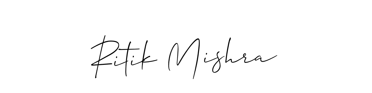 Create a beautiful signature design for name Ritik Mishra. With this signature (Allison_Script) fonts, you can make a handwritten signature for free. Ritik Mishra signature style 2 images and pictures png