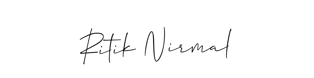 Make a beautiful signature design for name Ritik Nirmal. Use this online signature maker to create a handwritten signature for free. Ritik Nirmal signature style 2 images and pictures png