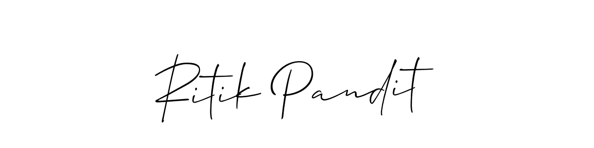 Make a beautiful signature design for name Ritik Pandit. With this signature (Allison_Script) style, you can create a handwritten signature for free. Ritik Pandit signature style 2 images and pictures png