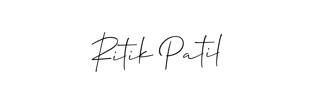 Also You can easily find your signature by using the search form. We will create Ritik Patil name handwritten signature images for you free of cost using Allison_Script sign style. Ritik Patil signature style 2 images and pictures png