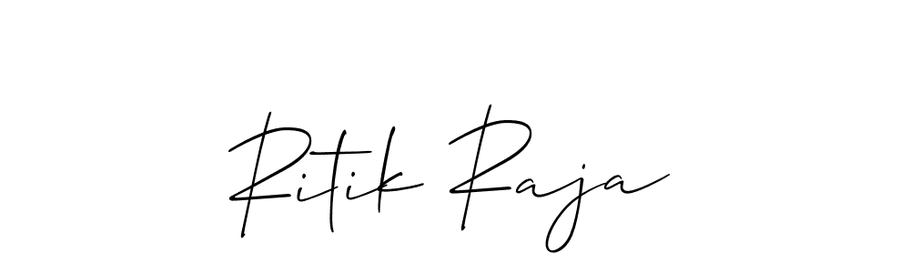 You should practise on your own different ways (Allison_Script) to write your name (Ritik Raja) in signature. don't let someone else do it for you. Ritik Raja signature style 2 images and pictures png
