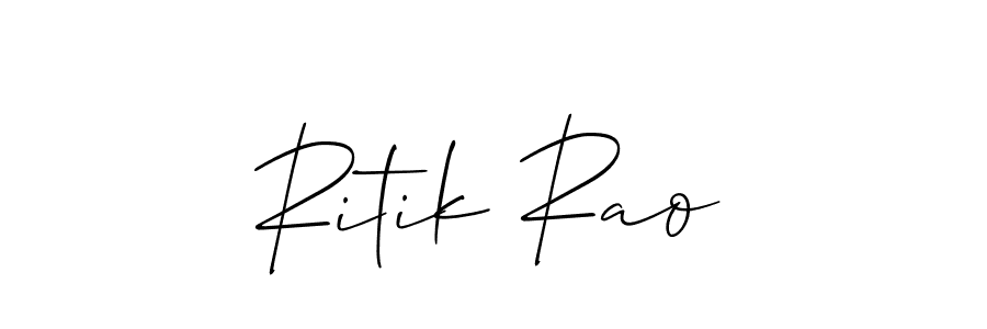 Ritik Rao stylish signature style. Best Handwritten Sign (Allison_Script) for my name. Handwritten Signature Collection Ideas for my name Ritik Rao. Ritik Rao signature style 2 images and pictures png