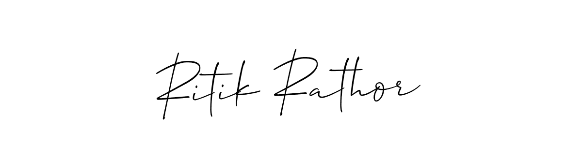 Design your own signature with our free online signature maker. With this signature software, you can create a handwritten (Allison_Script) signature for name Ritik Rathor. Ritik Rathor signature style 2 images and pictures png