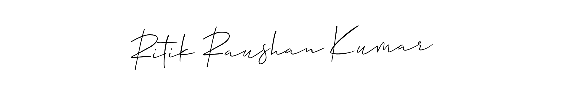 Make a beautiful signature design for name Ritik Raushan Kumar. With this signature (Allison_Script) style, you can create a handwritten signature for free. Ritik Raushan Kumar signature style 2 images and pictures png