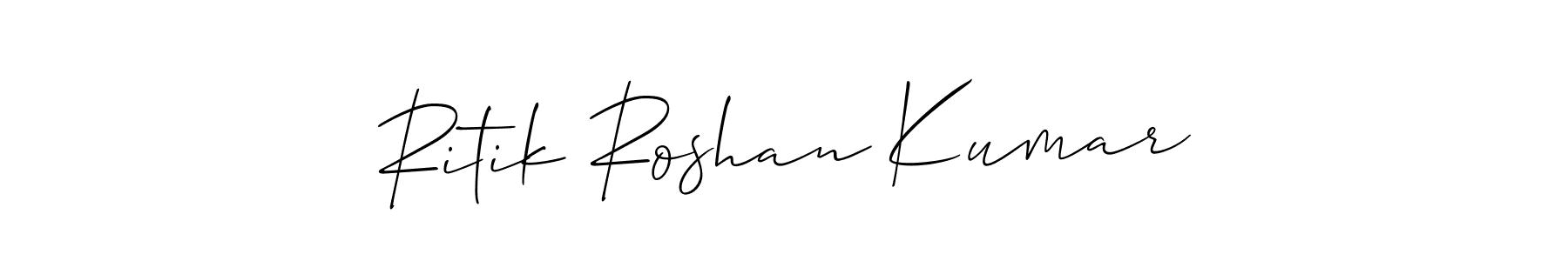 Create a beautiful signature design for name Ritik Roshan Kumar. With this signature (Allison_Script) fonts, you can make a handwritten signature for free. Ritik Roshan Kumar signature style 2 images and pictures png
