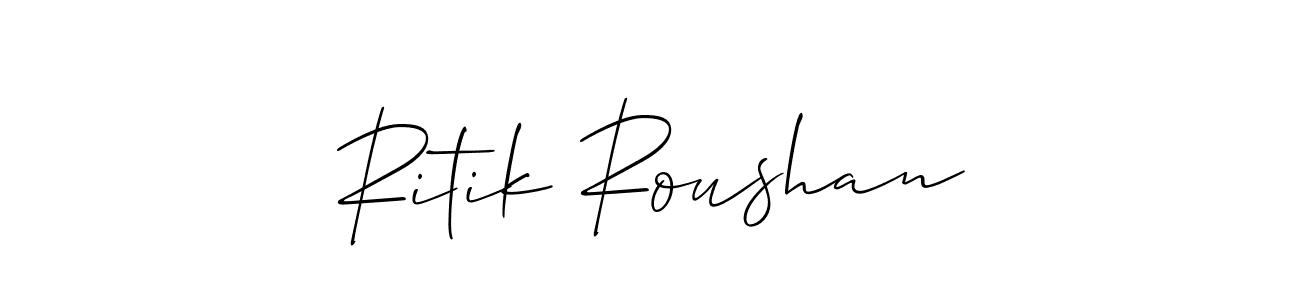 Create a beautiful signature design for name Ritik Roushan. With this signature (Allison_Script) fonts, you can make a handwritten signature for free. Ritik Roushan signature style 2 images and pictures png