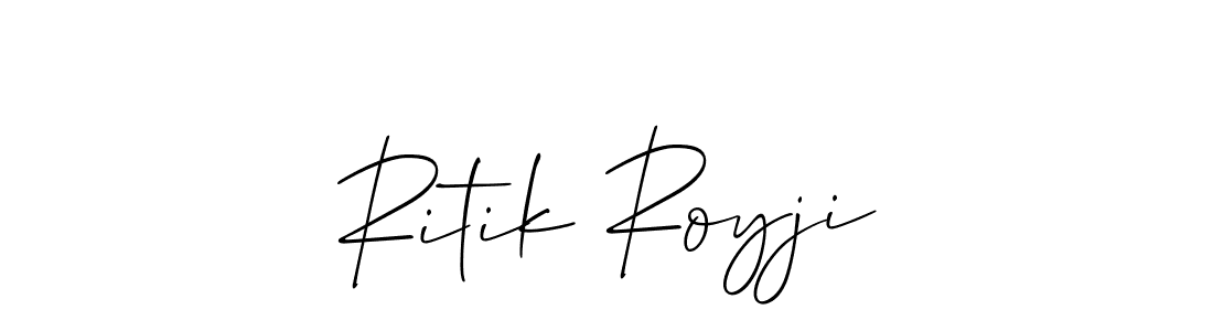 Also we have Ritik Royji name is the best signature style. Create professional handwritten signature collection using Allison_Script autograph style. Ritik Royji signature style 2 images and pictures png